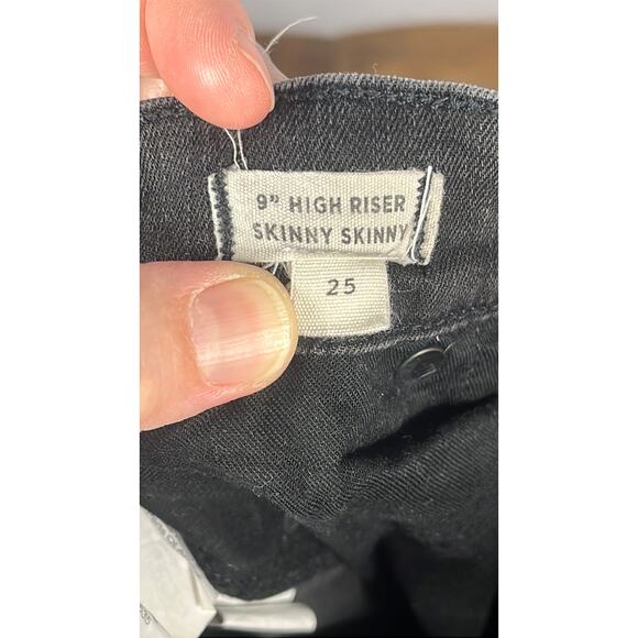 Madewell 9" High Riser Skinny Skinny in Black Sea. - Picture 10 of 13